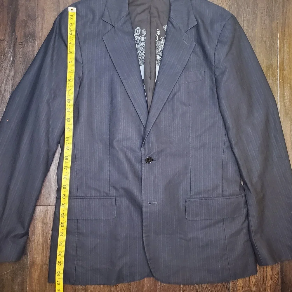 Juicy Couture Black Cotton Sport Coat  Blazer Size 42R 